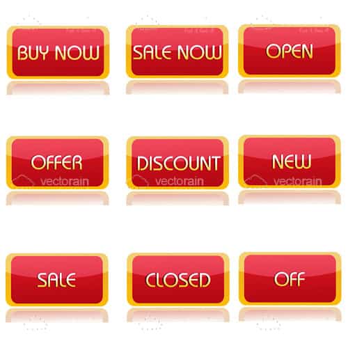 Shopping Terms Icon Set